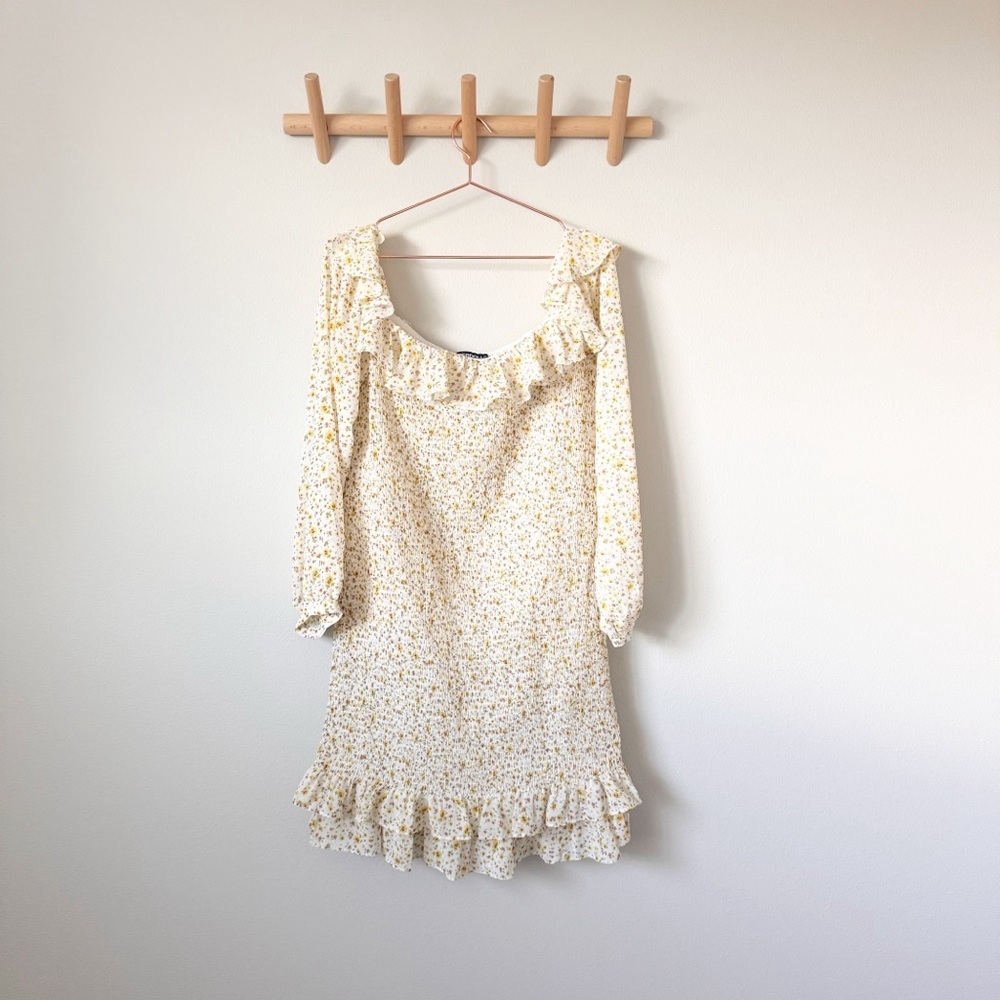 Rebdolls Floral Print Smocked Dress